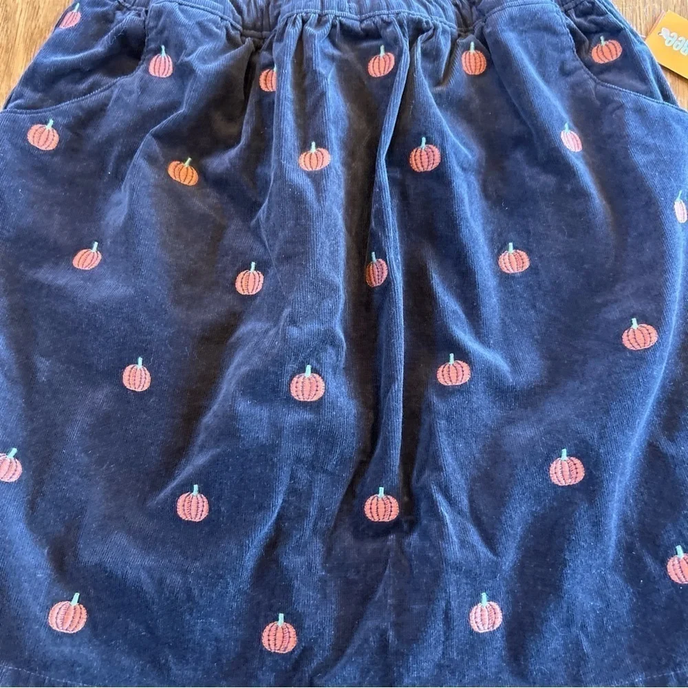NWT Gymboree Girl’s Size 12 Embroidered Corduroy Skort Skort Lil Pumpkin Brown
